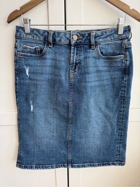 ESPRIT Stretch Denim Pencil Skirt Women’s US 4 Organic Cotton Y2K Normcore